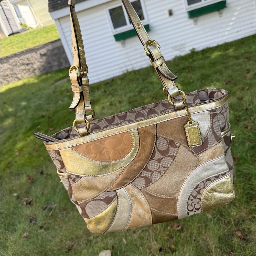 Y2K vintage coach patchwork bag